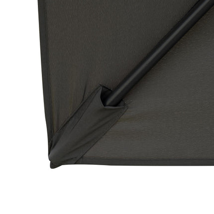 3 x 3m Garden Cantilever Roma Parasol with Crank, Tilt & 360° Rotation - Dark Grey