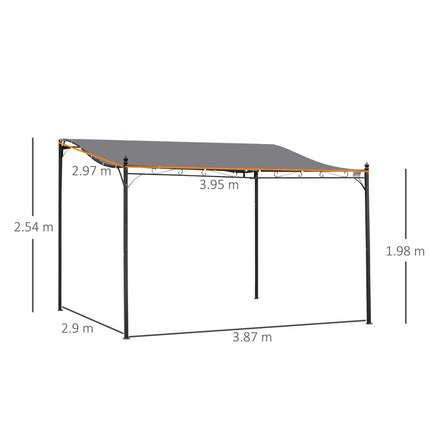 Durable Metal Garden Gazebo with Rust-Resistant Frame - Grey