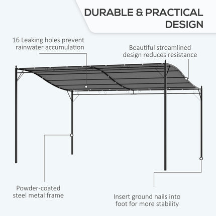 Durable Metal Garden Gazebo with Rust-Resistant Frame - Grey
