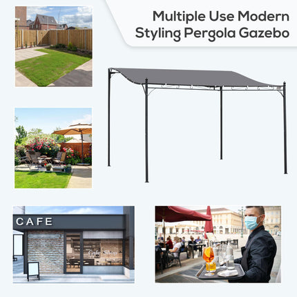 Durable Metal Garden Gazebo with Rust-Resistant Frame - Grey