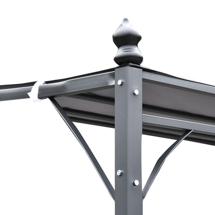 Durable Metal Garden Gazebo with Rust-Resistant Frame - Grey