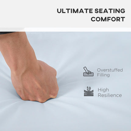 3 Piece Outdoor Rattan Seat Cushion Set - Grey