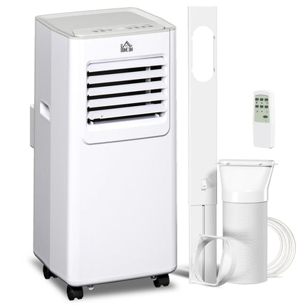 7000 BTU Portable Mobile Air Conditioner with Remote, LED Display, Cooling, Dehumidifying & Ventilating - White