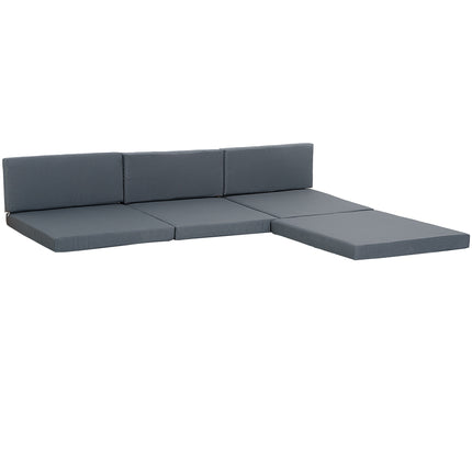 Outdoor Cushion Pad Set for Rattan Furniture, 7 Piece Garden Furniture Cushions