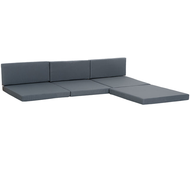 Outdoor Cushion Pad Set for Rattan Furniture, 7 Piece Garden Furniture Cushions