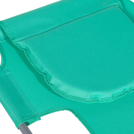 Beach Chaise Lounge with Face Cavity & Arm Slots, Reclining Portable Sun Lounger for Patio Garden Beach Pool - Green