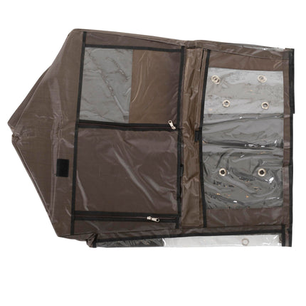 Water-Resistant Rabbit Hutch and Guinea Pig Cage Cover with Breathable Ventilation - Brown