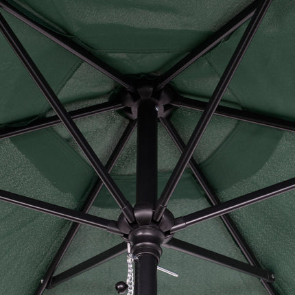 2m Patio Parasol Umbrella with 6 Ribs for Garden, Balcony, Bench - Green