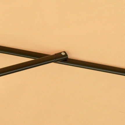 2.7m Cantilever Parasol with Crank Handle and Cross Base - Light Brown