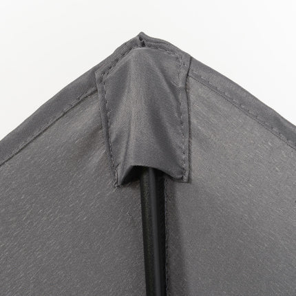 2 Metre Outdoor Patio Parasol with Push-Open Mechanism - Dark Grey