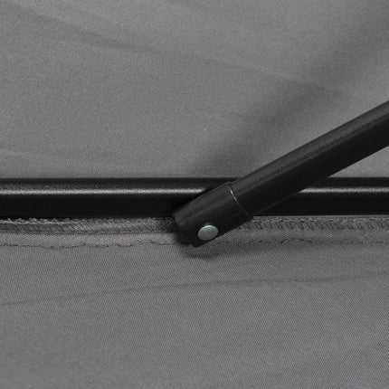 2 Metre Outdoor Patio Parasol with Push-Open Mechanism - Dark Grey