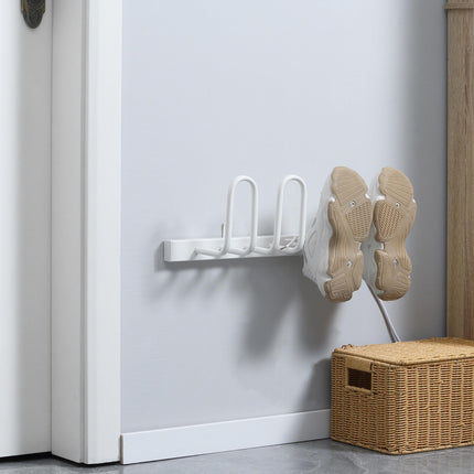 2 Pairs Wall Mounted Electric Shoe Dryer with Constant Temperature for Boots, Leather Shoes, Socks - White
