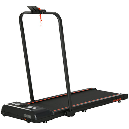 Compact Folding Walking Treadmill with LED Display and Bluetooth Connectivity - Black
