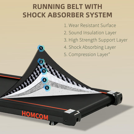 Compact Folding Walking Treadmill with LED Display and Bluetooth Connectivity - Black