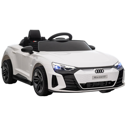 Audi Licensed Kids 12V Electric Ride On Car with Remote Control, Suspension, Lights & Music - White