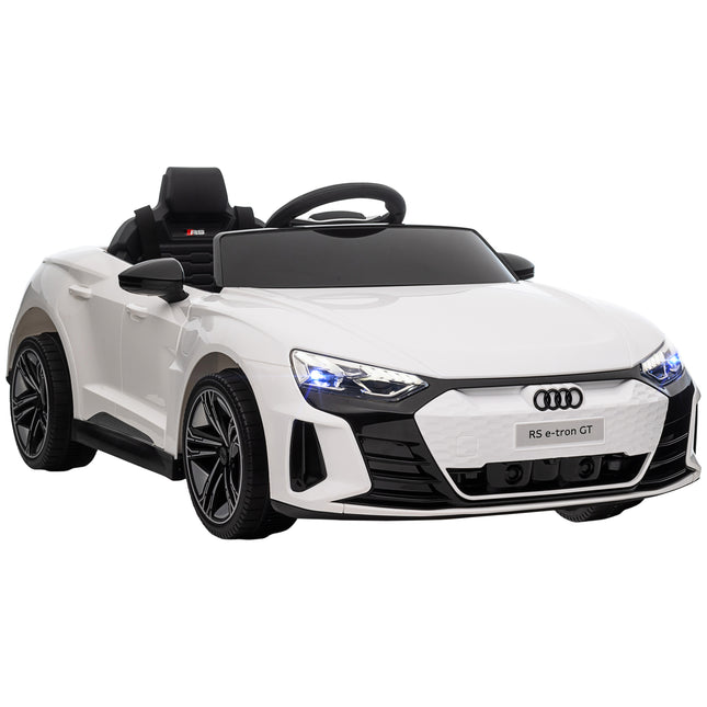 Audi Licensed Kids 12V Electric Ride On Car with Remote Control, Suspension, Lights & Music - White