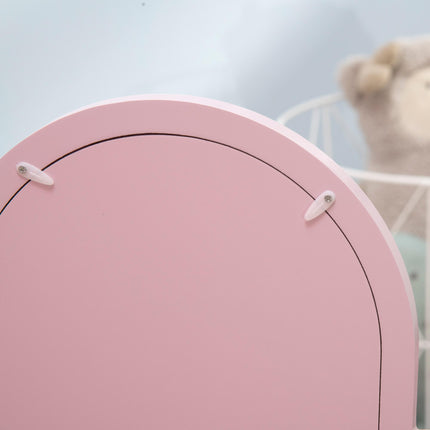 Kids Vanity Dressing Table with Mirror, Stool & Drawer - Pink MDF