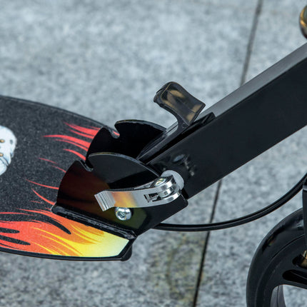 Foldable Kids Kick Scooter with Adjustable Height & Brake for Ages 7-14 - Black
