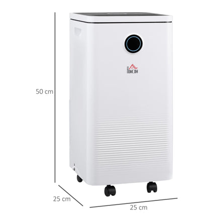 10L/Day Portable Quiet WiFi Smart App Dehumidifier with 2.5L Tank for Home Laundry Basement - White