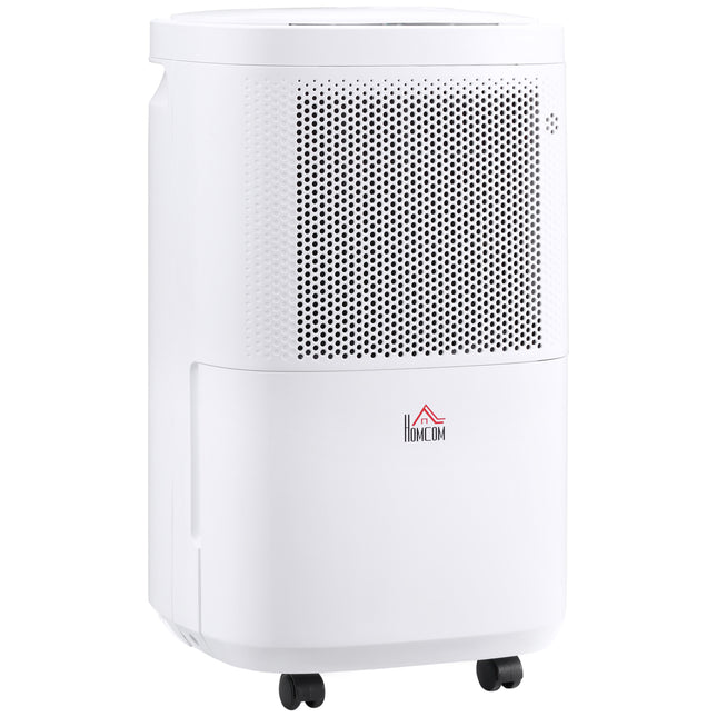 10L/Day Portable Quiet WiFi Smart App Dehumidifier with 2.2L Tank for Home Laundry Basement - White