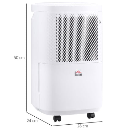 10L/Day Portable Quiet WiFi Smart App Dehumidifier with 2.2L Tank for Home Laundry Basement - White