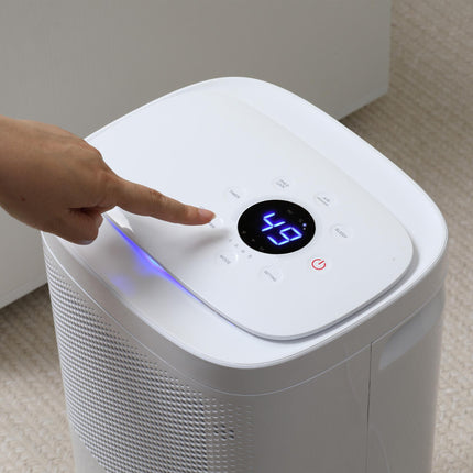10L/Day Portable Quiet WiFi Smart App Dehumidifier with 2.2L Tank for Home Laundry Basement - White