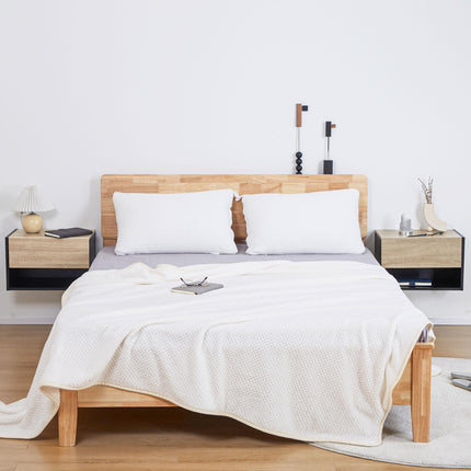 Floating Bedside Table Set of 2, Wall Mounted Bedside Cabinet with Drawer and Open Shelf, Modern Nightstand for Bedroom, 46 x 30 x 30 cm, Oak Tone