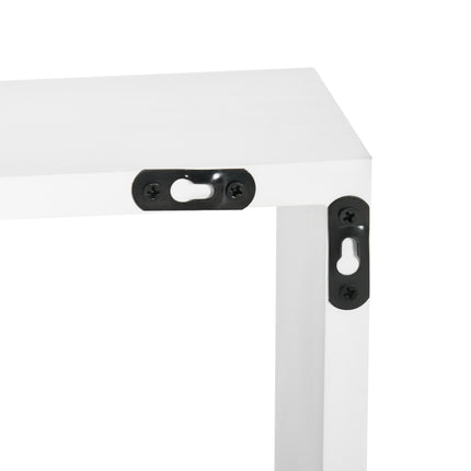 Interlocking Cube Floating Wall Shelves for Living Room Bedroom Hallways - White