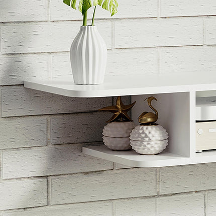 Floating TV Unit Stand for TVs up to 40" with Storage Shelf Wall Mounted Media Console - White
