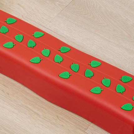 5 Piece Kids Balance Beam and Stackable Stepping Stones Set with Non-Slip Surface - Red, Yellow, Blue