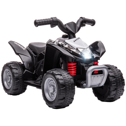 Honda Licensed 6V Kids Electric Quad Bike ATV with LED Light and Horn for 1.5-3 Years - Black
