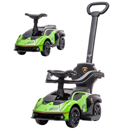 2 in 1 Baby Push Along Ride-On Car Essenza SCV12 with Horn & Engine Sound - Green