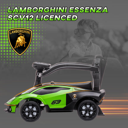 2 in 1 Baby Push Along Ride-On Car Essenza SCV12 with Horn & Engine Sound - Green