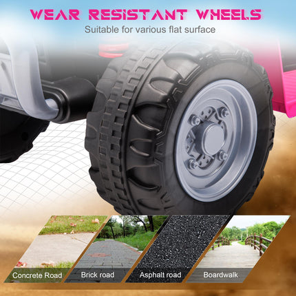 Honda Licensed 6V Electric Kids Quad Bike ATV with LED Light and Horn for 1.5-3 Years - Pink