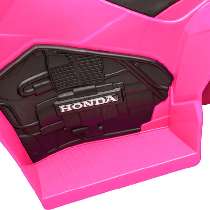 Honda Licensed 6V Electric Kids Quad Bike ATV with LED Light and Horn for 1.5-3 Years - Pink