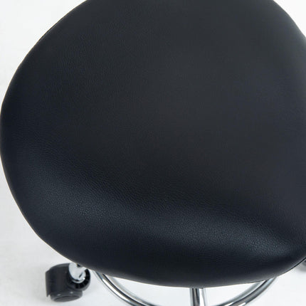 Salon Rolling Saddle Stool for Massage, Spa, Clinic, Beauty, Hairdressing & Tattoo - Black