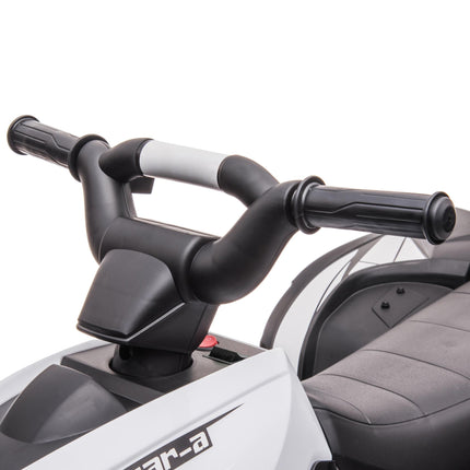 12V Kids Electric Quad Bike with Forward/Reverse, High/Low Speed, Suspension, Horn & Music - White