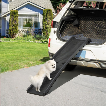 Folding Dog Ramp for Cars, Trucks & SUVs 155x39x14 cm - Black