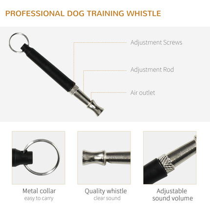 6-Piece Dog Agility Training Set with 3m Tunnel, Whistle, Pause Box, Jumps & Weave Poles - Multicolour