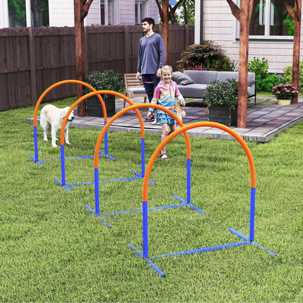 4PC Portable Dog Agility Equipment Set - Blue