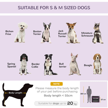 Portable Foldable Pet Carrier Bag for Small & Medium Dogs 79.5x57x57 cm - Purple