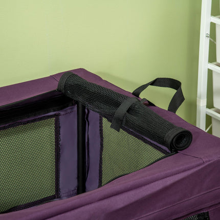 Portable Foldable Pet Carrier Bag for Small & Medium Dogs 79.5x57x57 cm - Purple