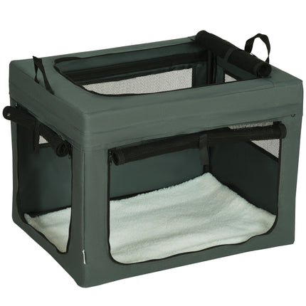 Foldable Portable Pet Carrier for Small Dogs and Cats 69x51x51 cm - Grey