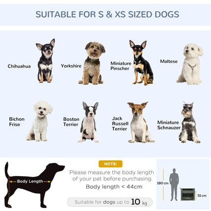 Foldable Portable Pet Carrier for Small Dogs and Cats 69x51x51 cm - Grey