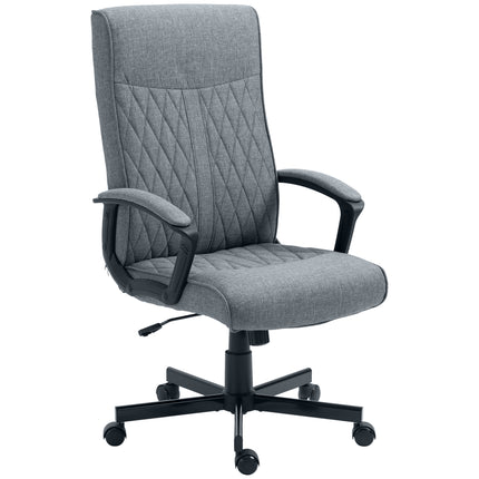 High-Back Swivel Office Chair with Adjustable Height and Tilt Function - Dark Grey