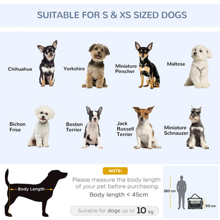 70cm Foldable Pet Carrier Bag with Cushion for Small Dogs and Cats - Grey
