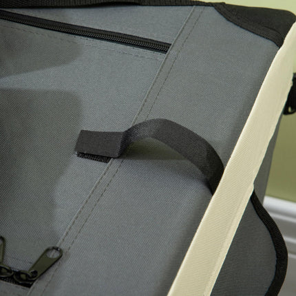 70cm Foldable Pet Carrier Bag with Cushion for Small Dogs and Cats - Grey
