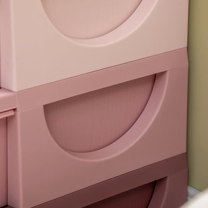 Kids Storage Unit 6-Drawer 3-Tier Toy Organizer Vertical Dresser Tower - Pink