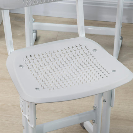 Adjustable Kids Desk and Chair Set with Storage Drawer - Grey
