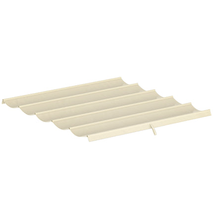Retractable Pergola Shade Cover Replacement Canopy 3x3 Metres - Cream White